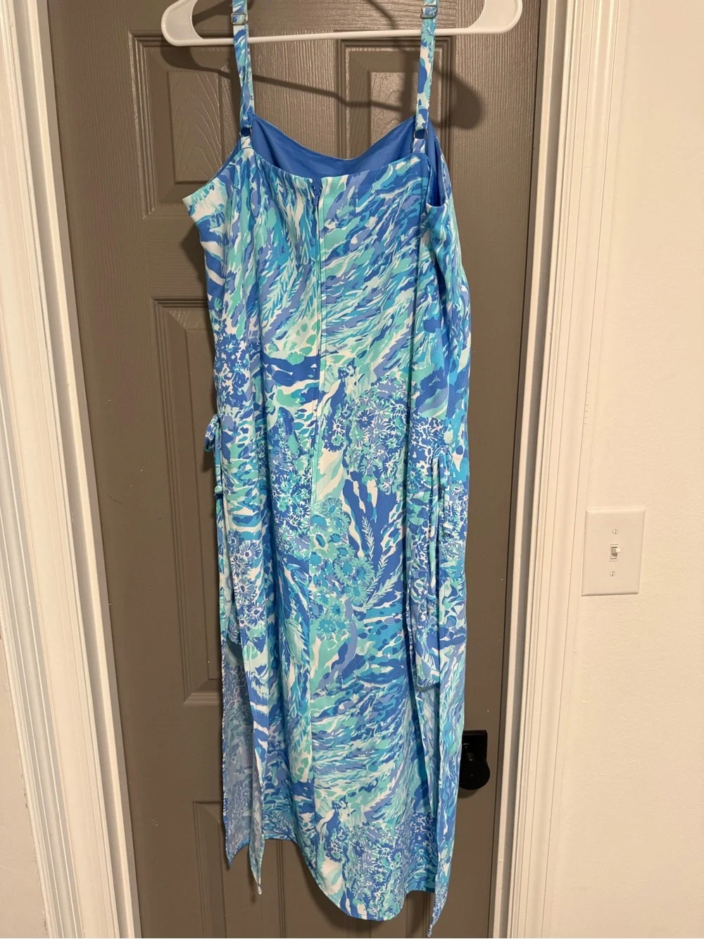 Lilly Pulizter Blue midi dress sz 8